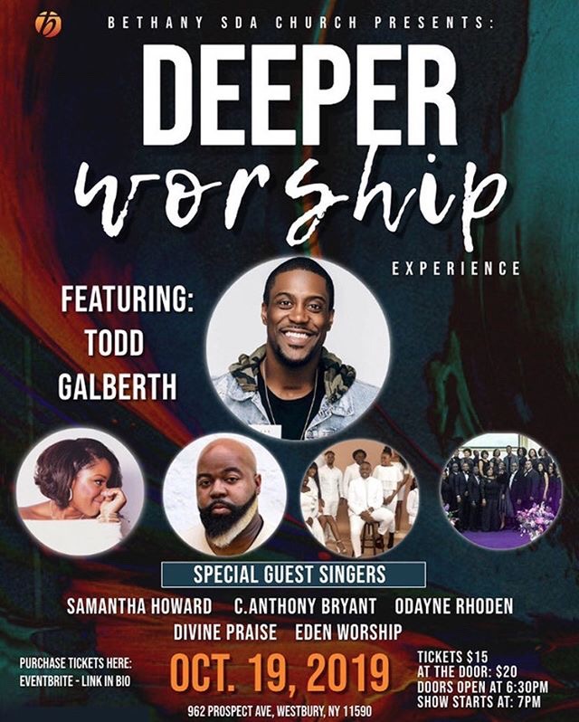 Bethany SDA Church Deeper Worship Experience poster