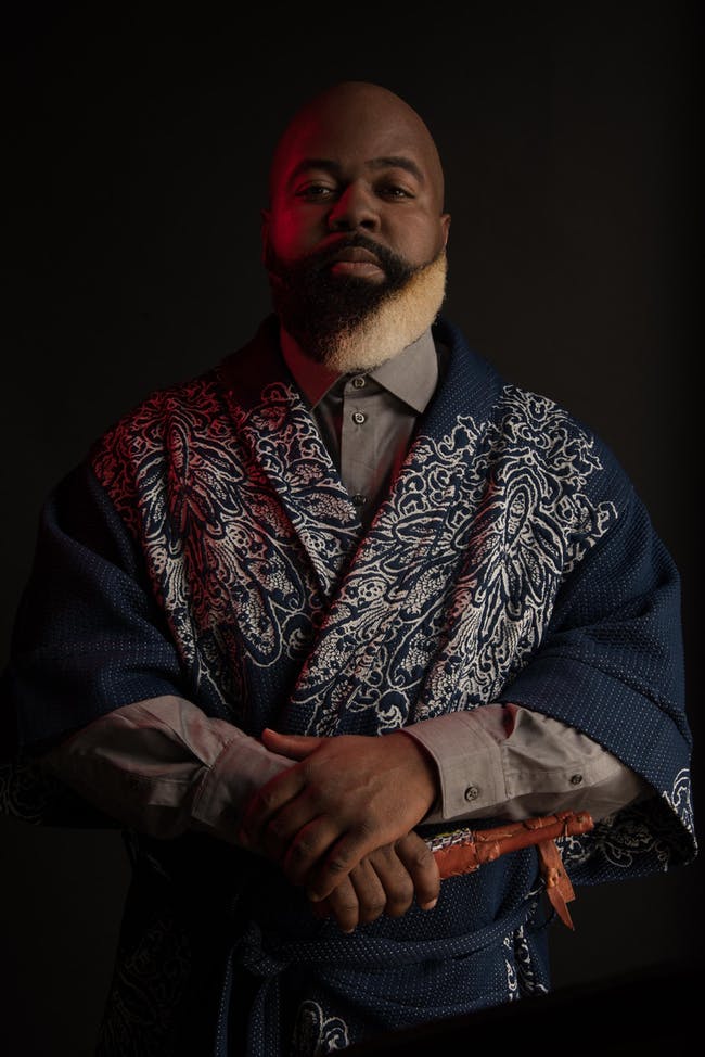 Studio portrait of Harlem vocalist C. Anthony Bryant by Ricky Day Studio